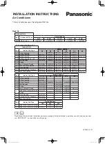 Panasonic U-8MF3R7 Installation Instructions Manual preview