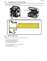 Предварительный просмотр 9 страницы Panasonic UF-5500 Service Manual