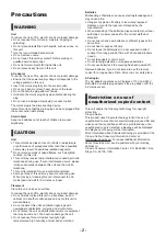 Preview for 2 page of Panasonic UltraHD DP-UB450 Operating Instructions Manual