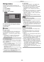 Preview for 23 page of Panasonic UltraHD DP-UB450 Operating Instructions Manual