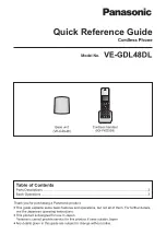 Предварительный просмотр 1 страницы Panasonic VE-GDL48 Quick Reference Manual