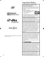 Preview for 2 page of Panasonic VIERA ST60M Operating Instructions Manual