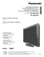 Panasonic Viera TC-26LX70 Operating Instructions Manual preview