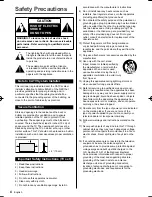 Предварительный просмотр 4 страницы Panasonic Viera TC-50AS650UE Owner'S Manual