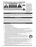 Preview for 4 page of Panasonic Viera TC-50LE64 Manual De Usuario