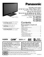 Preview for 1 page of Panasonic Viera TC-50PS14 Operating Instructions Manual