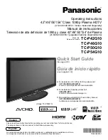 Preview for 1 page of Panasonic Viera TC-P46G10 Operating Instructions Manual