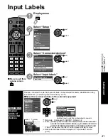 Предварительный просмотр 41 страницы Panasonic Viera TC-P46U1 Operating Instructions Manual