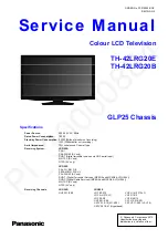 Preview for 1 page of Panasonic Viera TH-42LRG20E Service Manual