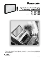 Panasonic Viera TH-42PHD5 Operating Instructions Manual preview