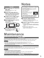 Preview for 5 page of Panasonic Viera TH-42PV700AZ Operating Instructions Manual