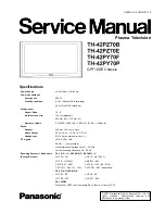 Preview for 1 page of Panasonic Viera TH-42PZ70B Service Manual