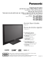 Panasonic VIERA TH-42PZ85U Quick Start Manual preview