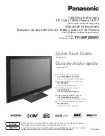 Panasonic VIERA TH-58PZ800U Quick Start Manual preview