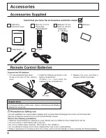 Предварительный просмотр 8 страницы Panasonic Viera TH-65PHD8 Operating Instructions Manual