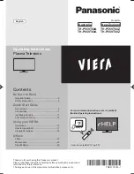 Предварительный просмотр 1 страницы Panasonic VIERA TH-P55VT60A Operating Instructions Manual