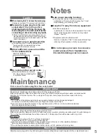 Preview for 5 page of Panasonic Viera TX-32LED7FM Operating Instructions Manual