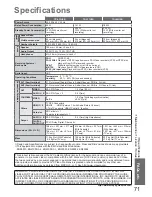 Предварительный просмотр 71 страницы Panasonic Viera TX-L32U2B Operating Instructions Manual