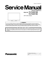 Panasonic Viera TX-P42G15E Service Manual preview