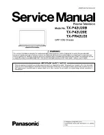 Предварительный просмотр 1 страницы Panasonic Viera TX-P42U20B Service Manual