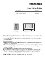 Panasonic VL-SV70 Installation Manual preview