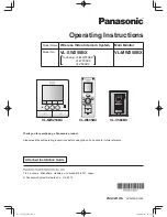 Panasonic VL-SW250BX Operating Instructions Manual предпросмотр