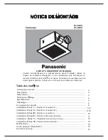 Panasonic Whisper Green FV-08VK1 Notice De Montage preview