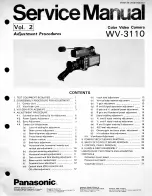 Panasonic WV-3110 Service Manual preview