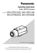 Panasonic WV-CP310G Operating Instructions Manual preview