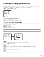 Preview for 21 page of Panasonic WV-CW324LE Series Operating Instructions Manual