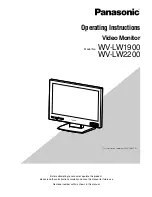 Panasonic WV-LW2200 Operating Instructions Manual preview