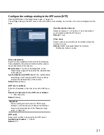 Preview for 21 page of Panasonic WVNP1000 - NETWORK CAMERA Operating Instructions Manual