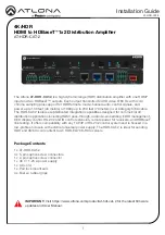 Preview for 1 page of Panduit ATLONA AT-HDR-CAT-2 Installation Manual