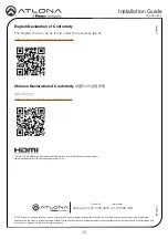 Preview for 12 page of Panduit ATLONA AT-UHD-CAT-8 Installation Manual