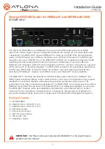 Panduit Atlona Omega AT-OME-SR21 Installation Manual предпросмотр