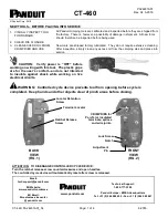 Panduit CT-460 Operation Instructions preview