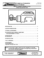 Panduit CT-930LPCH Operating Instructions Manual preview