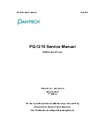 Preview for 1 page of Pantech PG-1210 Service Manual