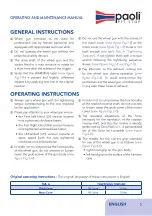 Preview for 5 page of Paoli SUPERSPORT NEXTGEN Operating And Maintenance Manual