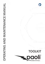 Предварительный просмотр 1 страницы Paoli TOOLKIT Operating And Maintenance Manual