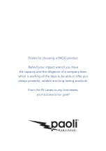 Предварительный просмотр 2 страницы Paoli TOOLKIT Operating And Maintenance Manual