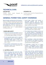 Preview for 4 page of Paoli TOOLKIT Operating And Maintenance Manual