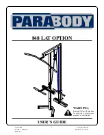 Предварительный просмотр 1 страницы ParaBody 848 User Manual