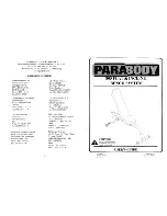 ParaBody Parabody 805 User Manual preview
