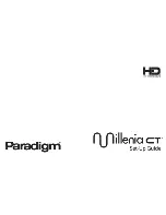 Paradigm Millenia One CT Manual preview