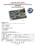 Preview for 1 page of Paradox DIGIPLEX DGP-NE96 Programming Manual