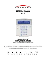 Paradox Spectra 1641BL Installation Manual preview