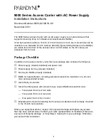 Paradyne 9161 Single T1 Installation Instructions Manual предпросмотр
