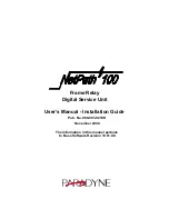 Preview for 1 page of Paradyne FrameSaver NP 100 User Manual And Installation Manual