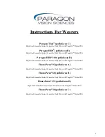 Paragon Thin Instructions For Wearers preview